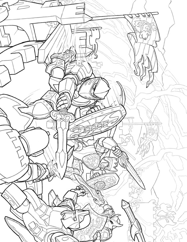 Kids-n-fun.com | Create personal coloring page of Lego Knights coloring